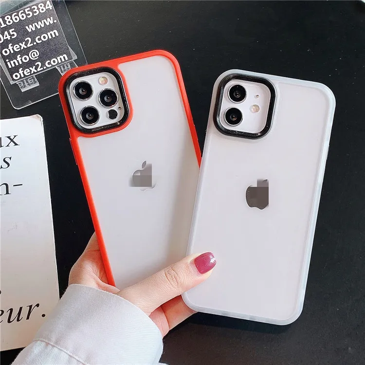 Hot Sale For iPhone 14 14Pro 14Plus 14ProMax 13 12 11 Mini SE3 Dull Polish Phone Back Protective Cover Clear Mobile Phone Case