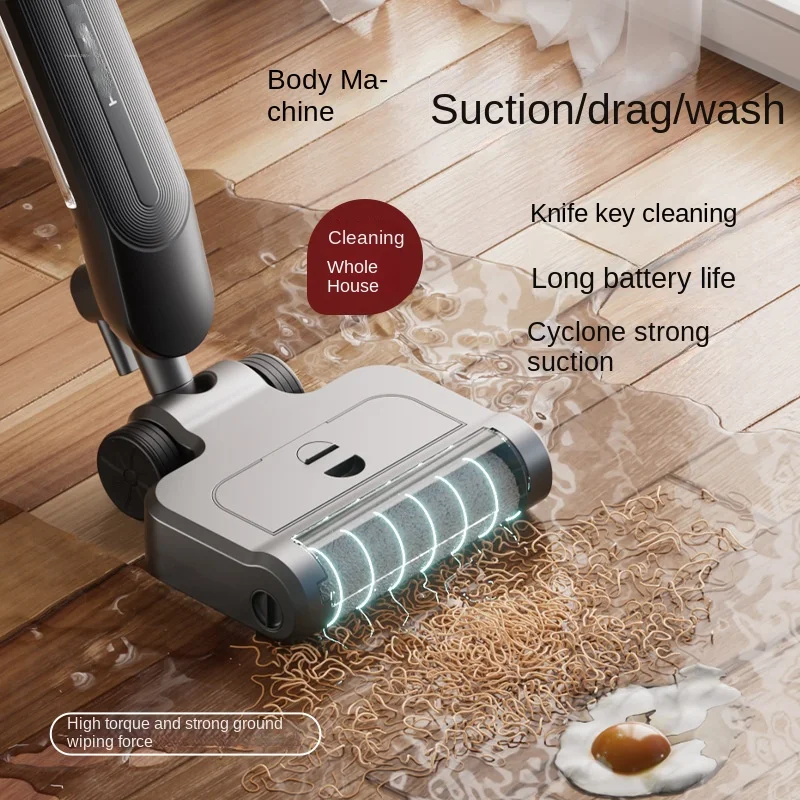 Full-automatic intelligent household washing machine sweep, drag and suction-body three-in-one-cleaning sweeping mop du