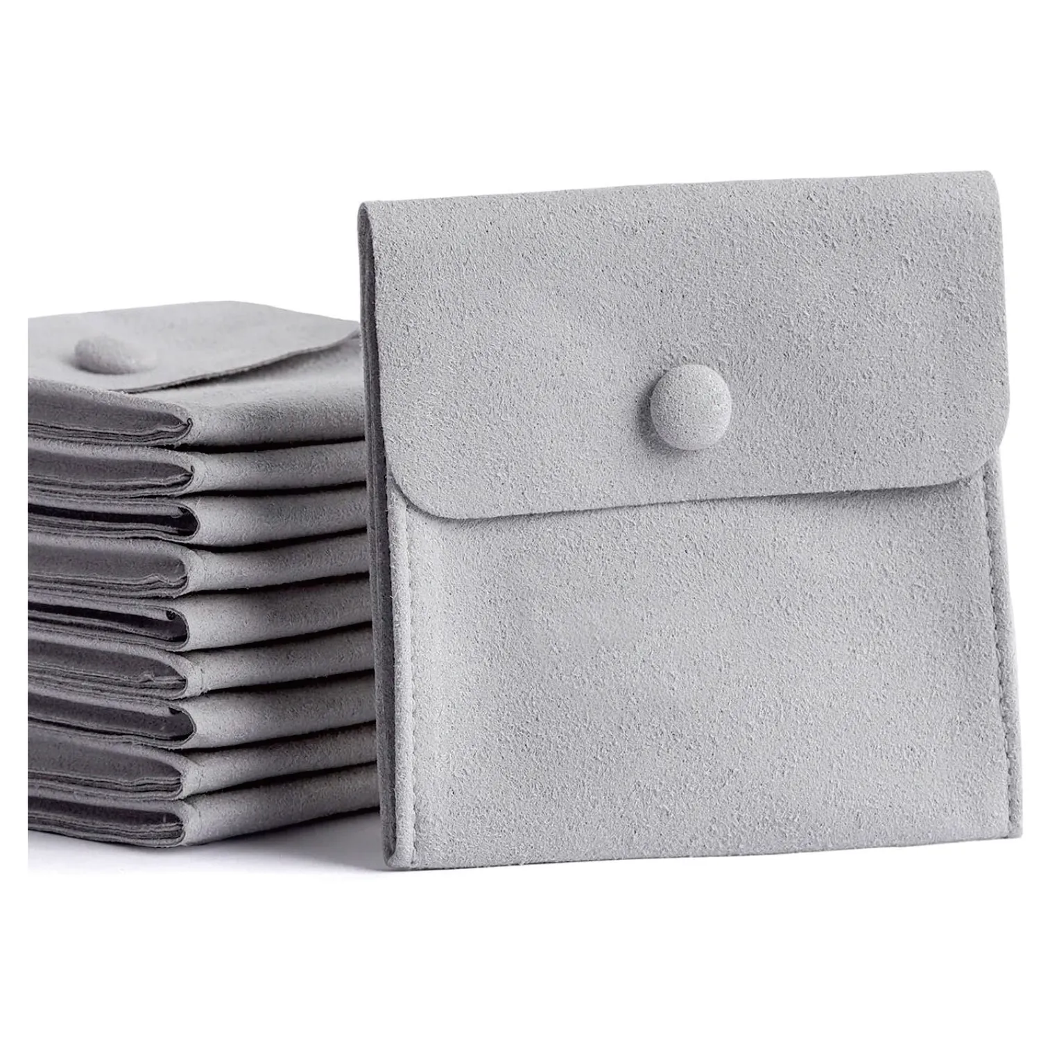 Luxury Gift Bag Microfiber Pouch Ring Necklace Bracelet Earring Envelope Flap Bag Packaging