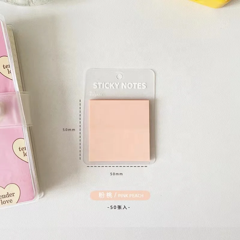 Personality cute transparent sticker PET waterproof creative book color sticky notes