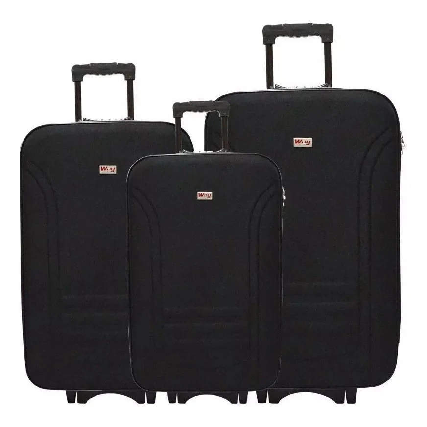 600D polyester external wheels honey comb frame 20 24 28 inch cheap soft 3pcs eva travel trolley luggage bag