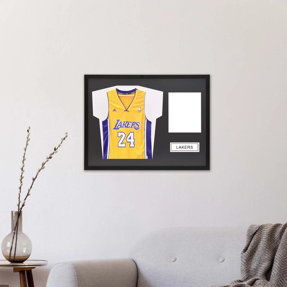 Customized Football Basketball Clothes Collection Wall-Mounted High Quality Jersey Display Frame