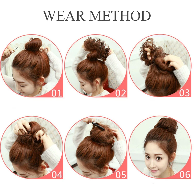 Synthetic Hair Chignon Donut Elastic Rope Rubber Band Hair Bun Pad Updos Messy Hairstyle Dropshipping Supplier