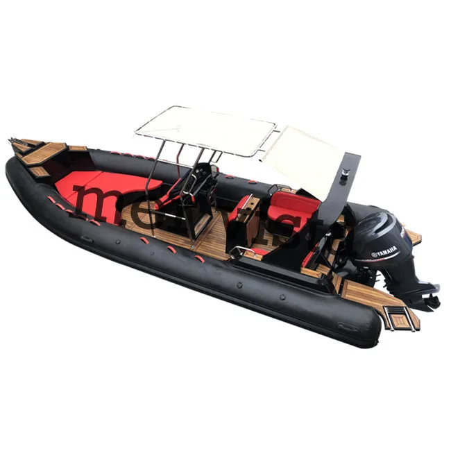 25ft RIB760 спортивные Стекловолоконные корпуса сверхмощные надувные лодки с мотором и прицепом