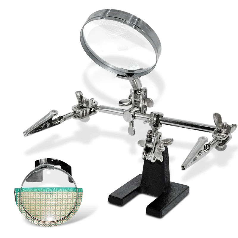 Circuit board soldering fixing frame PCB repair soldering auxiliary bracket magnifying glass Practice welding tools clip