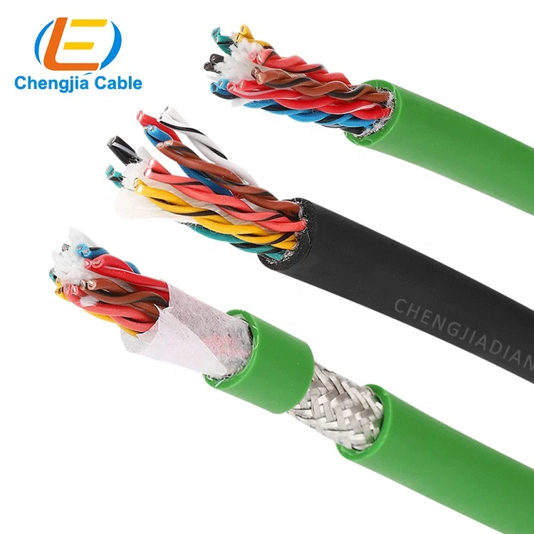 YY1006 Bending Resistant Single Sheath Twisted Pair Shielded Servo Motor Cables Trvvps High-Flex Signal Dragchain Cable