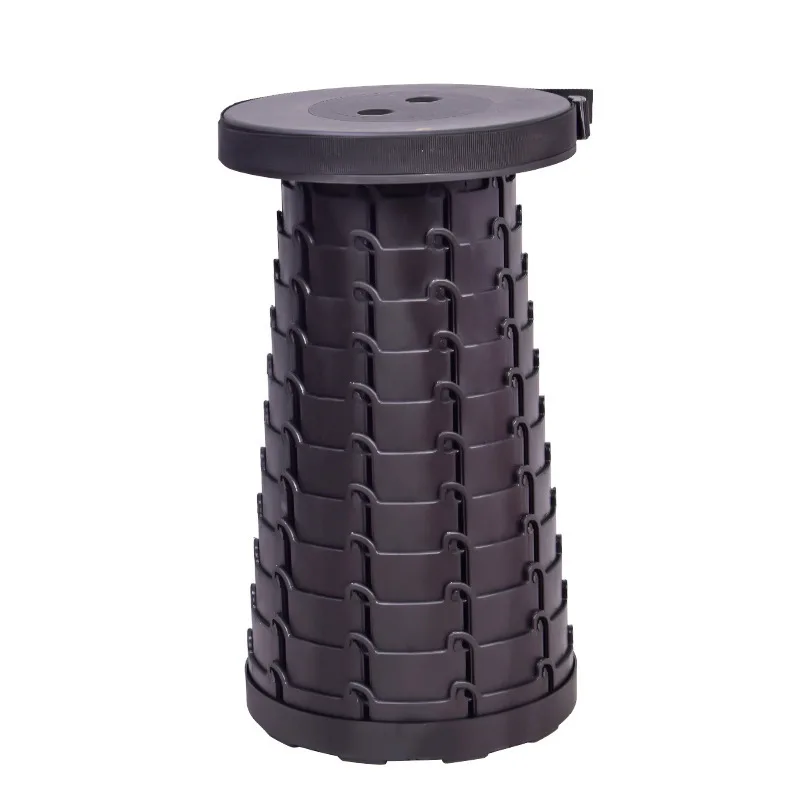 Outdoor Retractable Luminous Warning Chair Camping Picnic Telescopic Stool Folding Fishing Chair