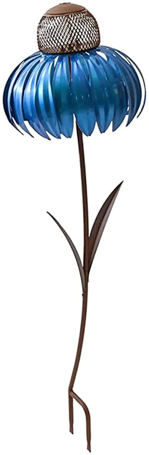  Кормушка Coneflower для птиц металлическая Для Колибри устойчивая к ржавчине с пищевой чашей декоративная подставка