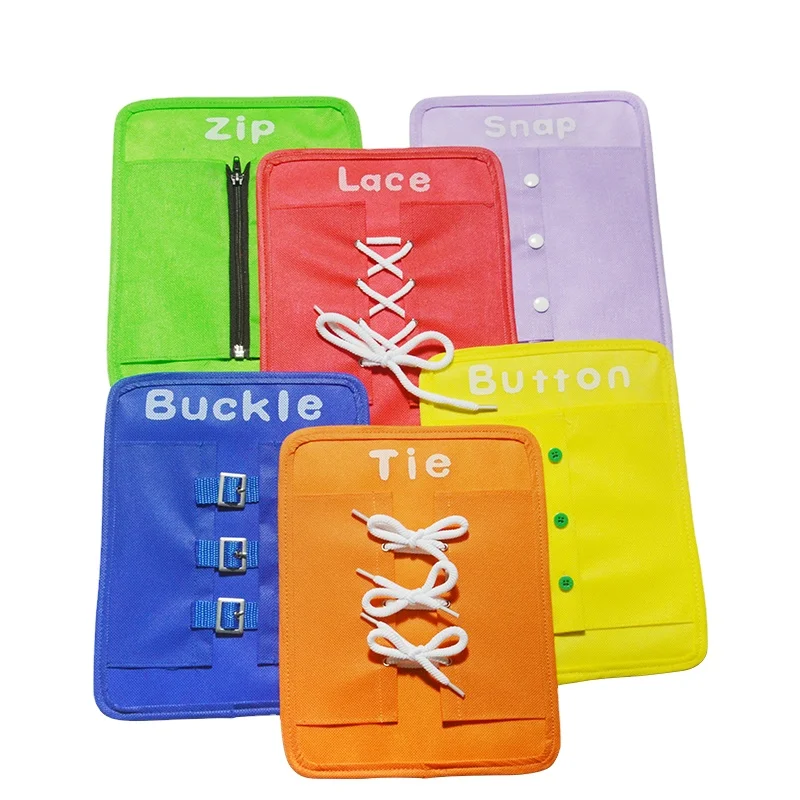 Family preschool toys baby early educational board Learn to dressing montessori Children dressing skill training Preschool