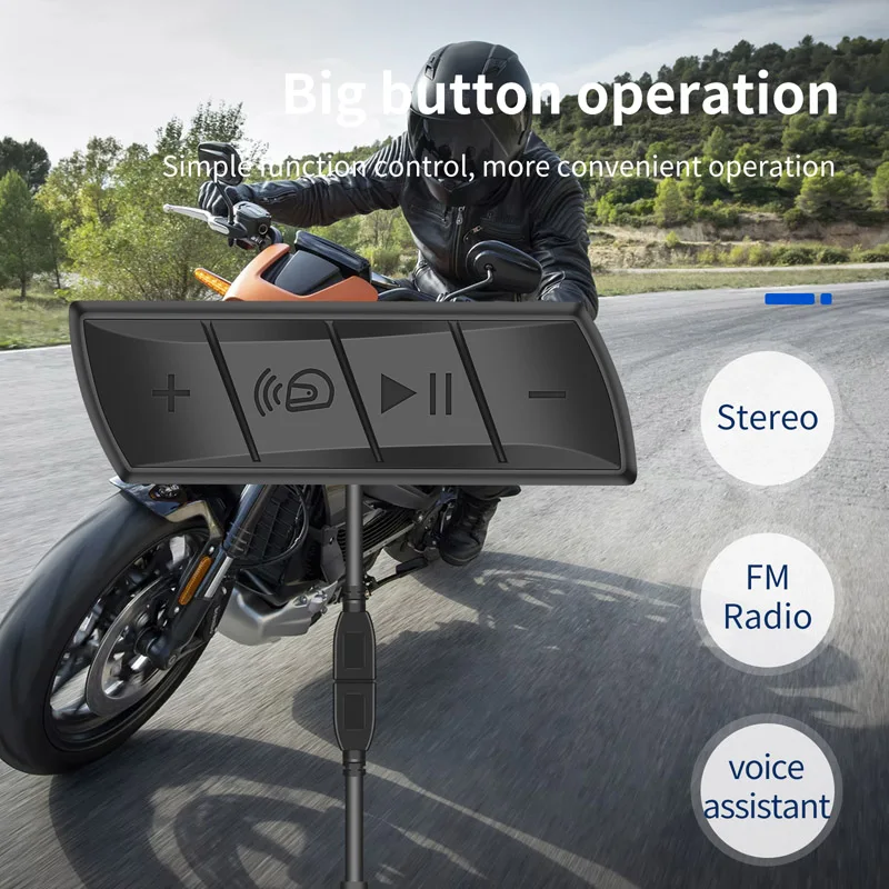 Voice Assistant Handsfree Fm Radio Motorbike Earphone Waterproof Music Player Speaker Wireless Motorcycle Helmet Headset