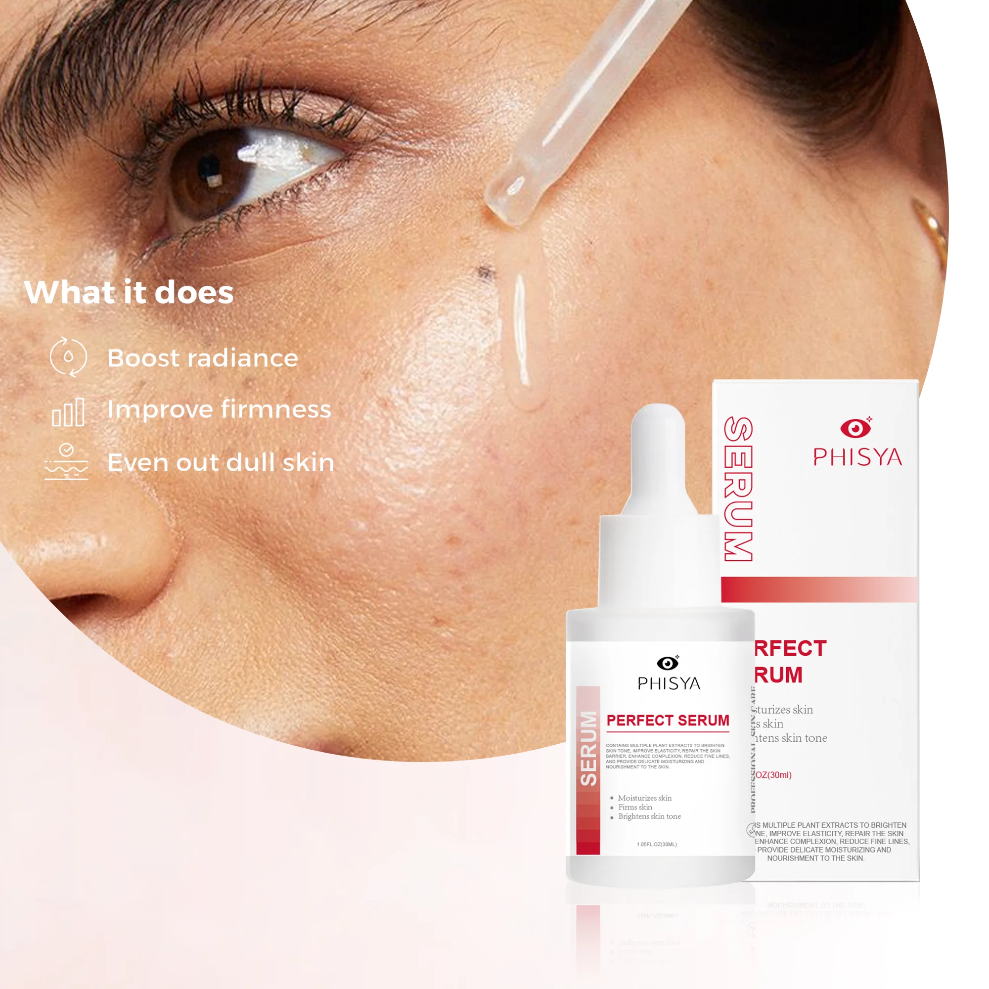 Custom Brand Vitamin E Skin Anti-Aging Serum Spot Acne Removing Whitening Facial VE VC B5 retinol Essence