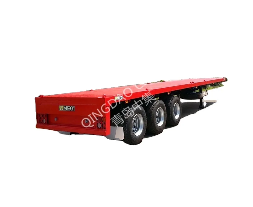 
CIMC бренд 13 м 3 оси бортовой платформой полуприцепов грузовик с прицепом 