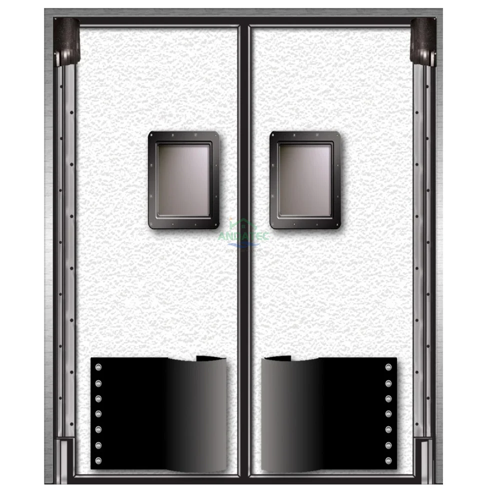 Commercial Kitchen Used Screen Door aluminum glass Stainless Steel Swinging Door traffic door