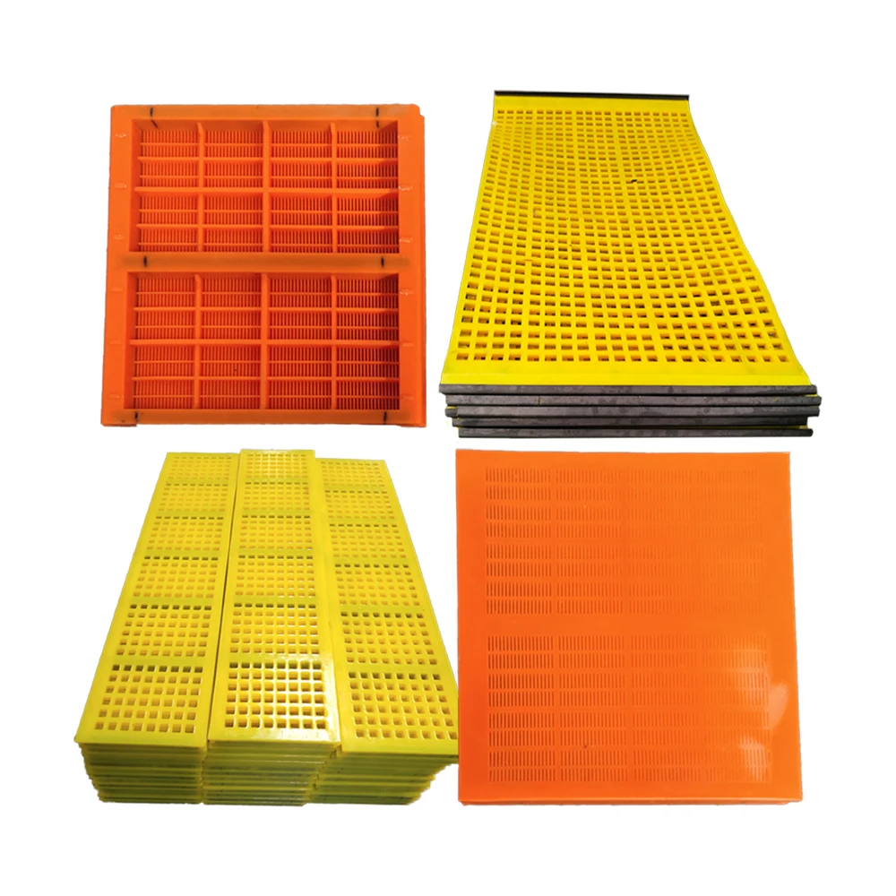 linear vibrating trommel tension polyurethane wave screen polyurethane dewatering screen panel polyurethane edged steel screen