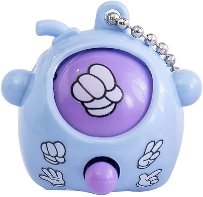 Educational Guessing Eggs Key Chains Scissors Stone Cloth Face-Changing Twisted Eggs Toys