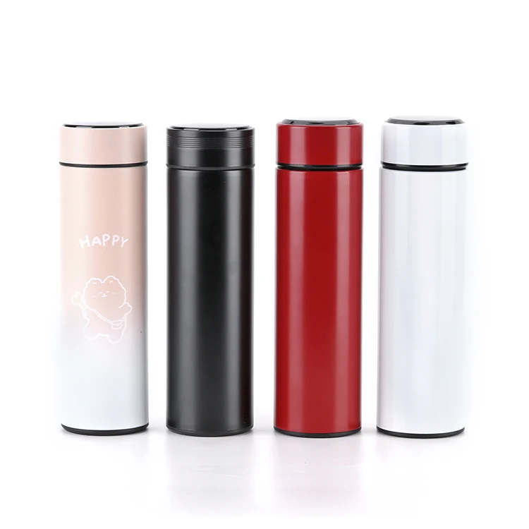 500Ml Intelligent Digital Flasks Vacuum Flask digitales Metal Insulation Stainless Steel Smart Water Bottle