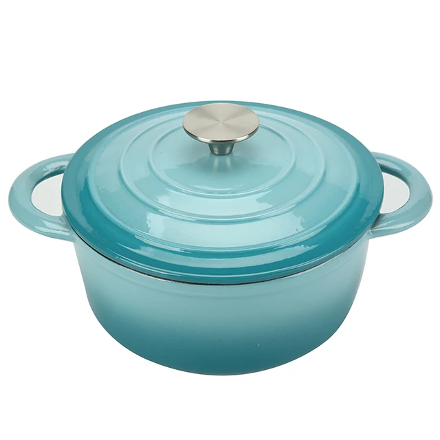 Colorful Enamel Cast Iron Casserole Pot Kitchen Casseroles Round Dutch Oven for Gift