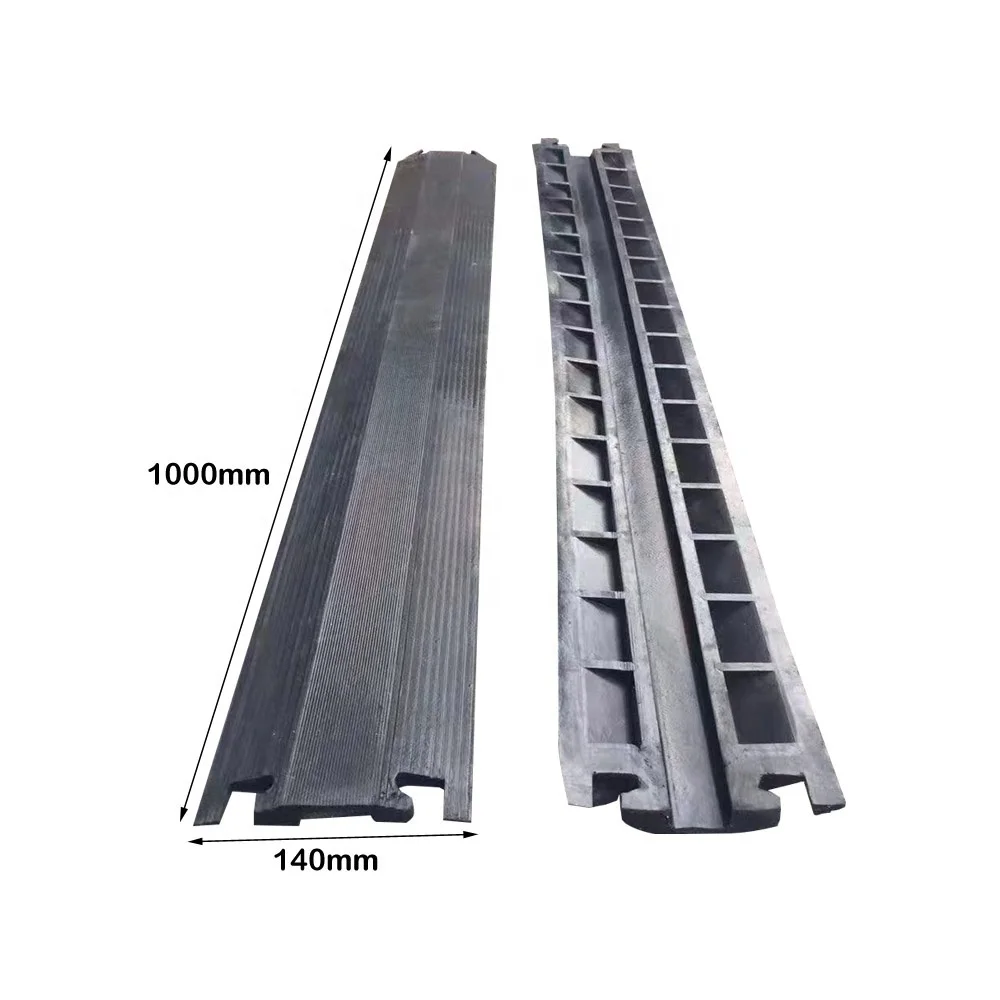 Factory BSCI Weather Resistance Lightweight 1000mm One Channel Safety Black Rubber Cable Protector