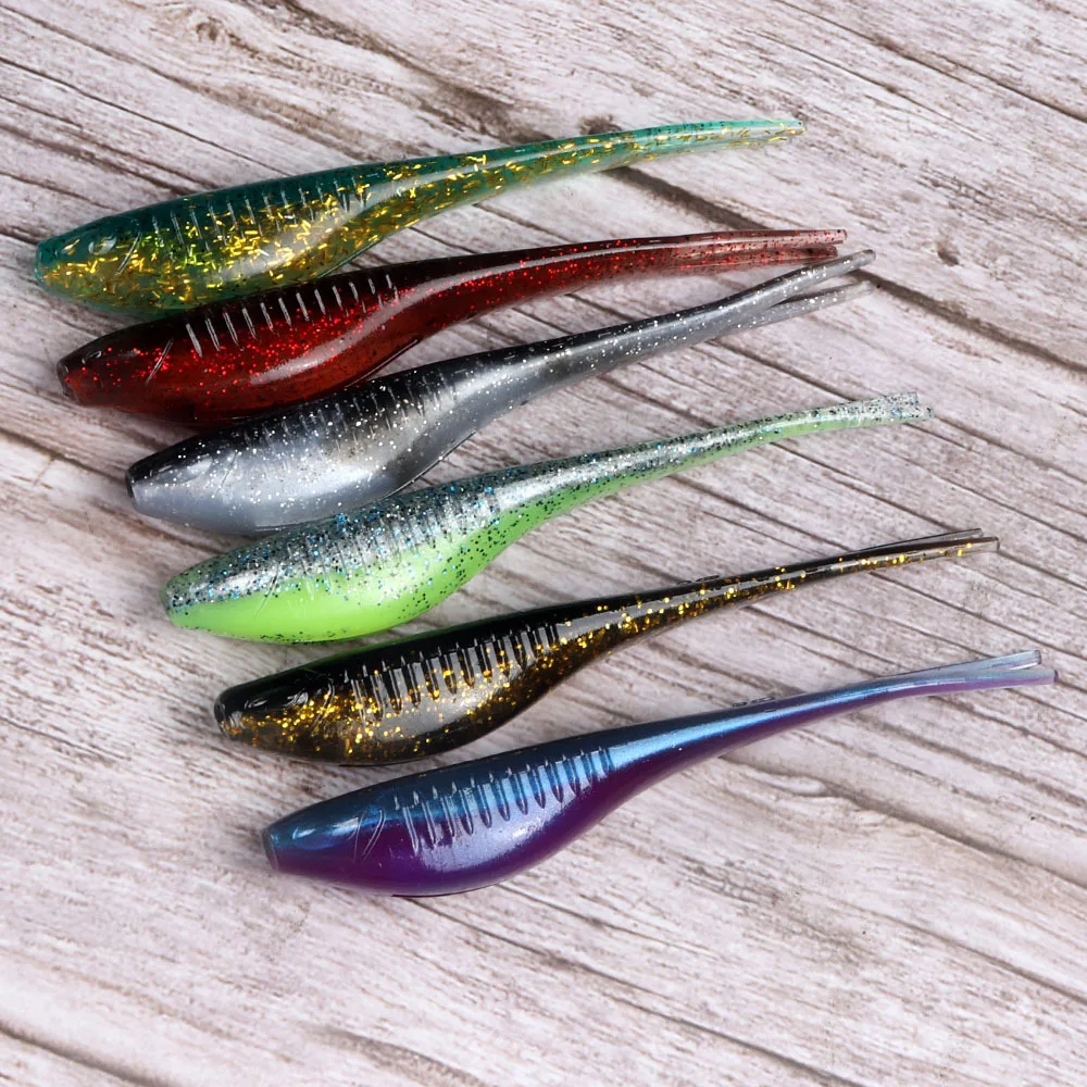 Top Right  S020 120mm 10g TPR Soft Plastic Fishing Lure Forktail Soft Swimbait Soft Swimbait Shad Bait Forkail Minnow