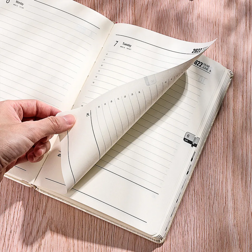 Free Sample China Factory Supply Easy Writing Agenda Planner Student Diary School A5 Custom Notebooks