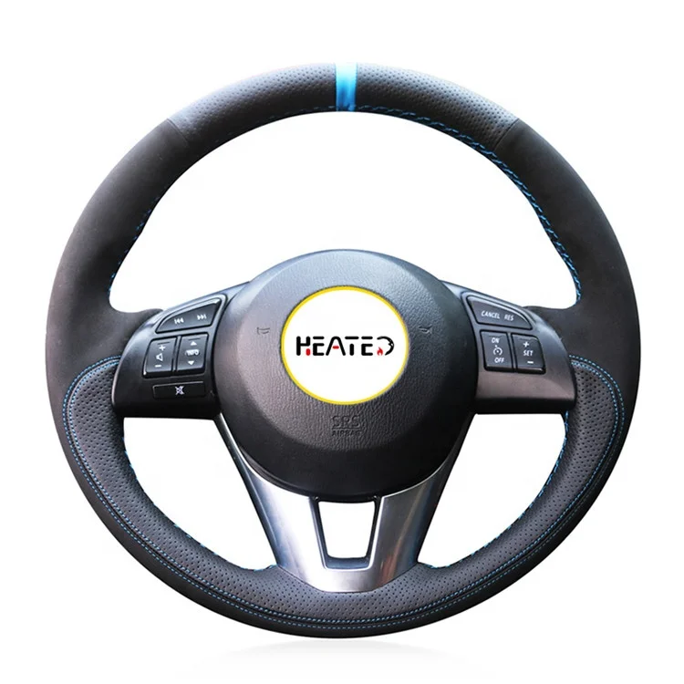 Steering Wheel Cover for Mazda 3 Axela Mazda 6 Atenza Mazda 2 CX-3 CX-5 Scion iA 2016(Genuine Leather) wholesale price for you