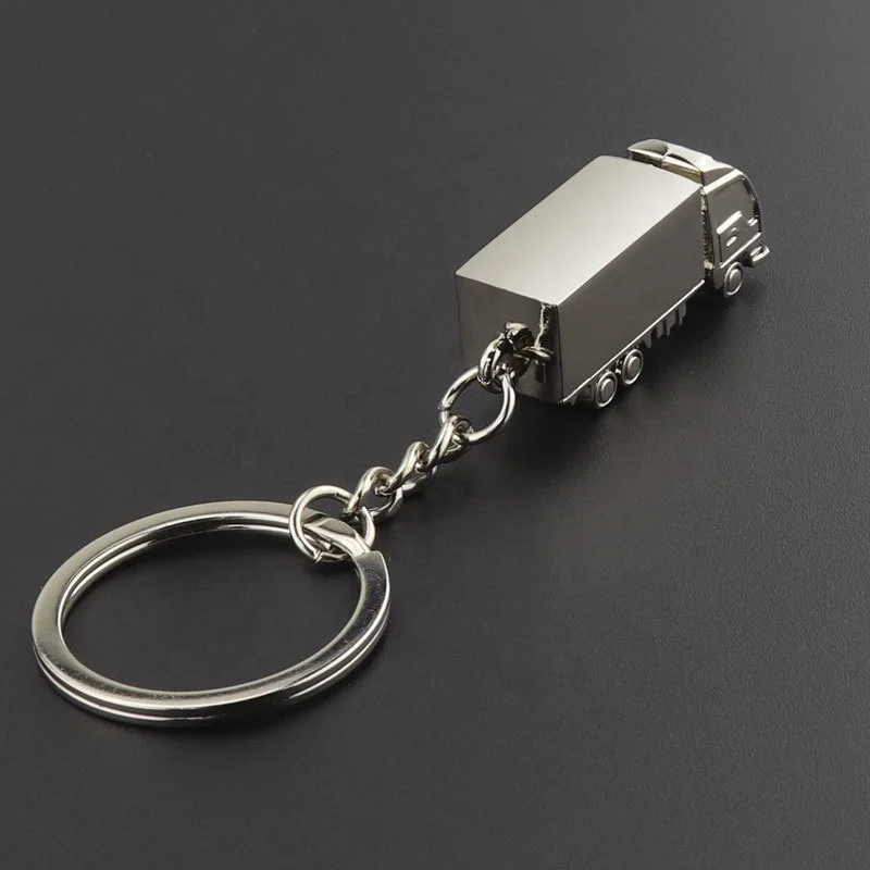 Custom metal 3D blank car shape keychain trucks keyring with business logo