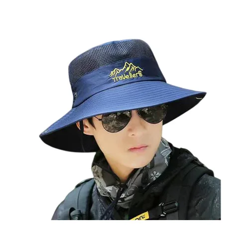 Unisex Travellers Fishing Fisherman Hat Uv Sun Protection Cap Sunshade Hat Big Brim Outdoor Hiking Bucket Hats