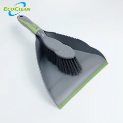 EcoClean  Short Handle Plastic Dustpan and brush set,   Dustpan with brush,  PP block and PET bristle dustpan and brush set