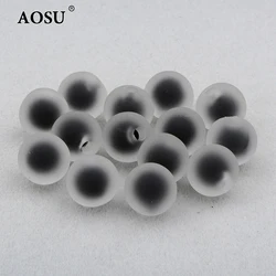 AOSU Wholesale 16mm Red Color Strass Beads Single Hole Round Crystal Beads Acrylic Frosted Beads For Earring