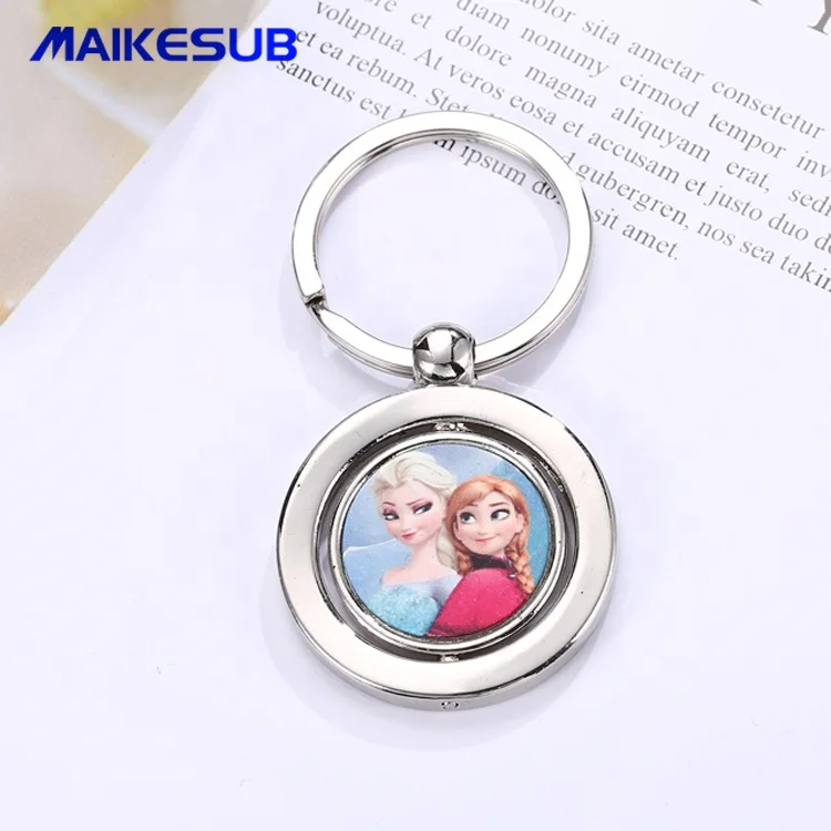 Factory Direct Selling Blank Customizable Image 3D Printing Thermal Sublimation Metal Keychain