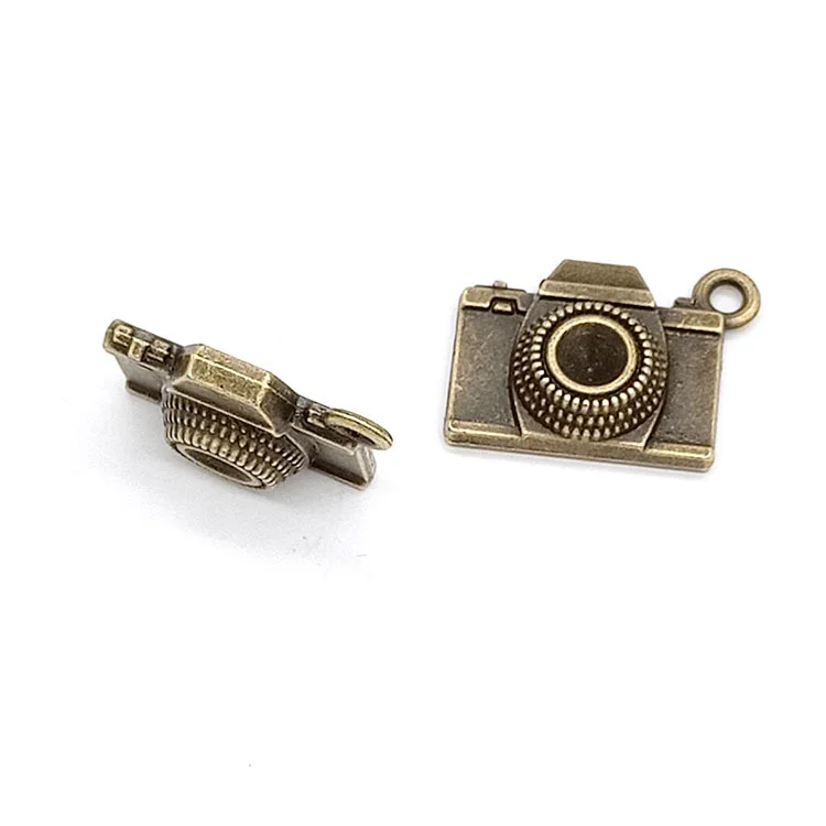Boutique Exquisite Necklace Charm  Accessoryantique Silver Tone/Antique Bronze Camera Pendant Charm