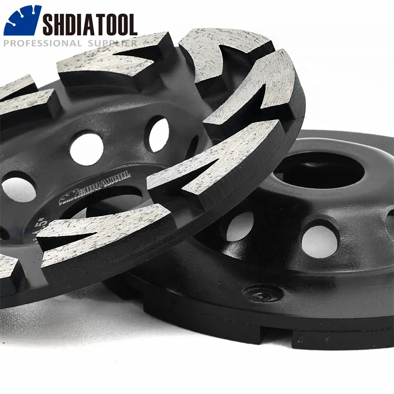 SHDIATOOL 115mm Diamond Concrete Grinding Cup Wheel OEM Supported Angle Grinder Polishing Disc