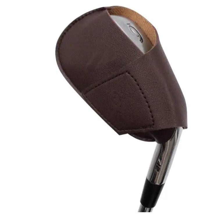 Hot selling outdoor PU material golf iron head cover for right-handed golf clubs golf club protector