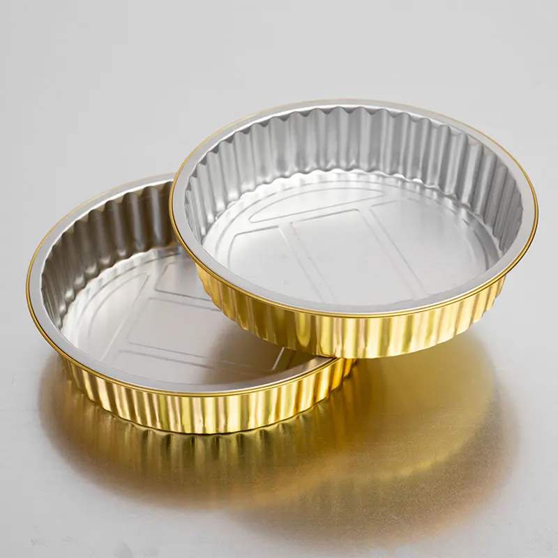 Wholesale Disposable tin foil containers Microwave Oven aluminium foil pizza baking tray