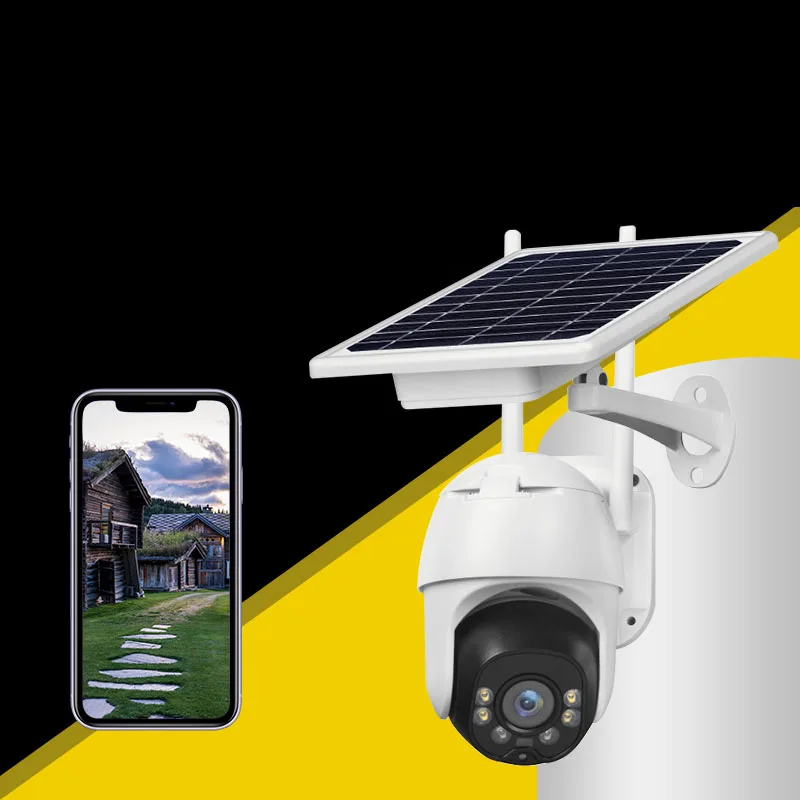 1080p Smart Rotating Surveillance Night Vision Low Powered Cctv System Camera Sim Card Solar Camera