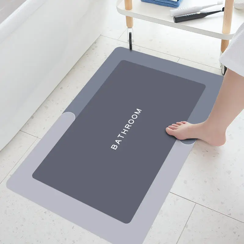 Hot sale Bath Mat Super Absorbent Non slip Diatom Mud Bathroom Rug Quick Drying Bath Custom mat Kitchen Entrance Door Mats