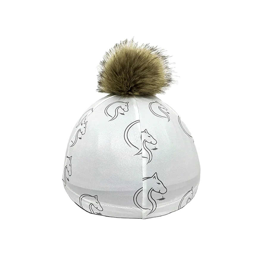 Factory Price Good Quality Cap 3d Embroidery Logo Horse Riding Hat Covers With Pompoms