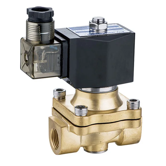 Brass GU Series 2 Way 2 Positions Normally Closed Diaphragm Solenoid Valve