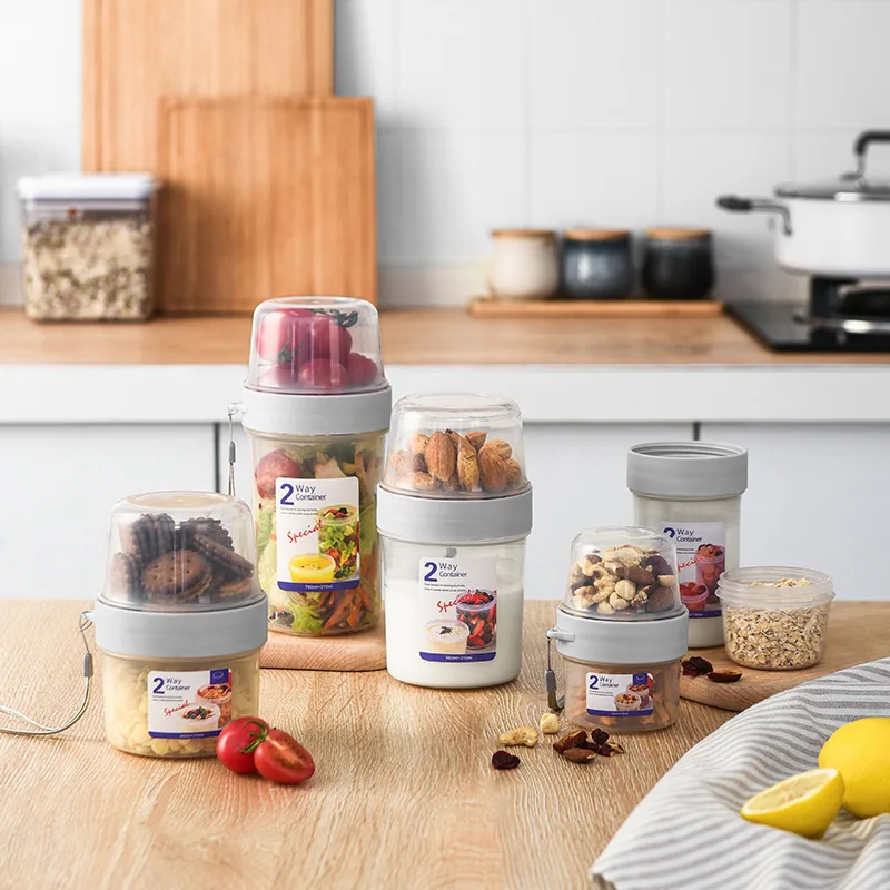 Portable multi-purpose crisper yogurt salad sealed box fruit snack sealed jar baby and infant supplementary food box