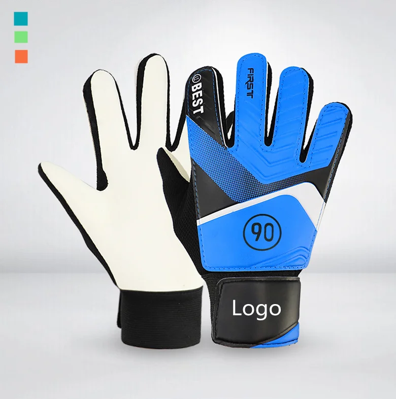 Custom Logo Professional Football Gloves with Finger Guard Latex Soccer