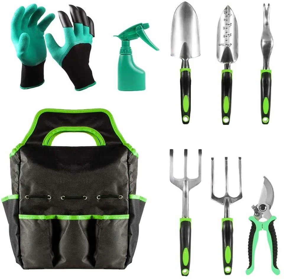 
Latest Design Superior Quality Gardening Tools Kit Box Garden Hand Tool 9pieces Set 