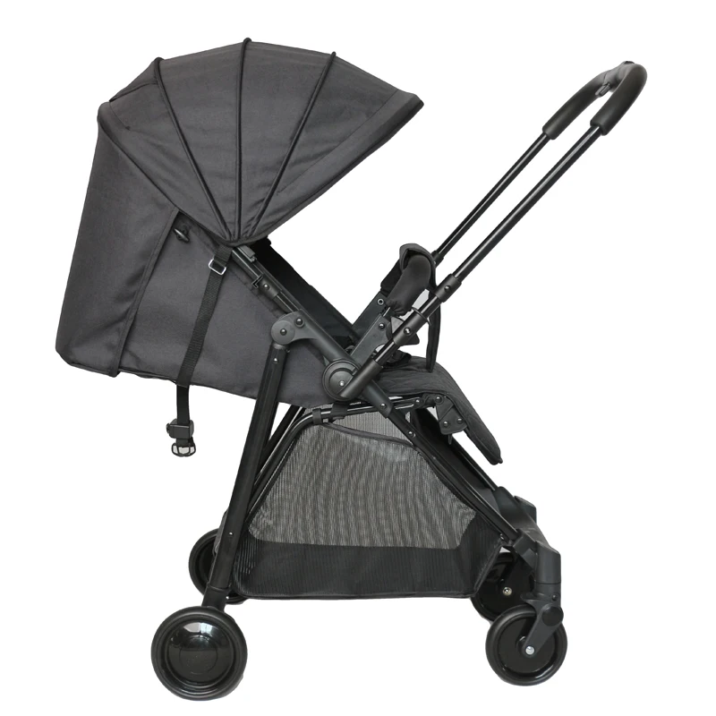 Reversible handle handle prams car seat and stroller set