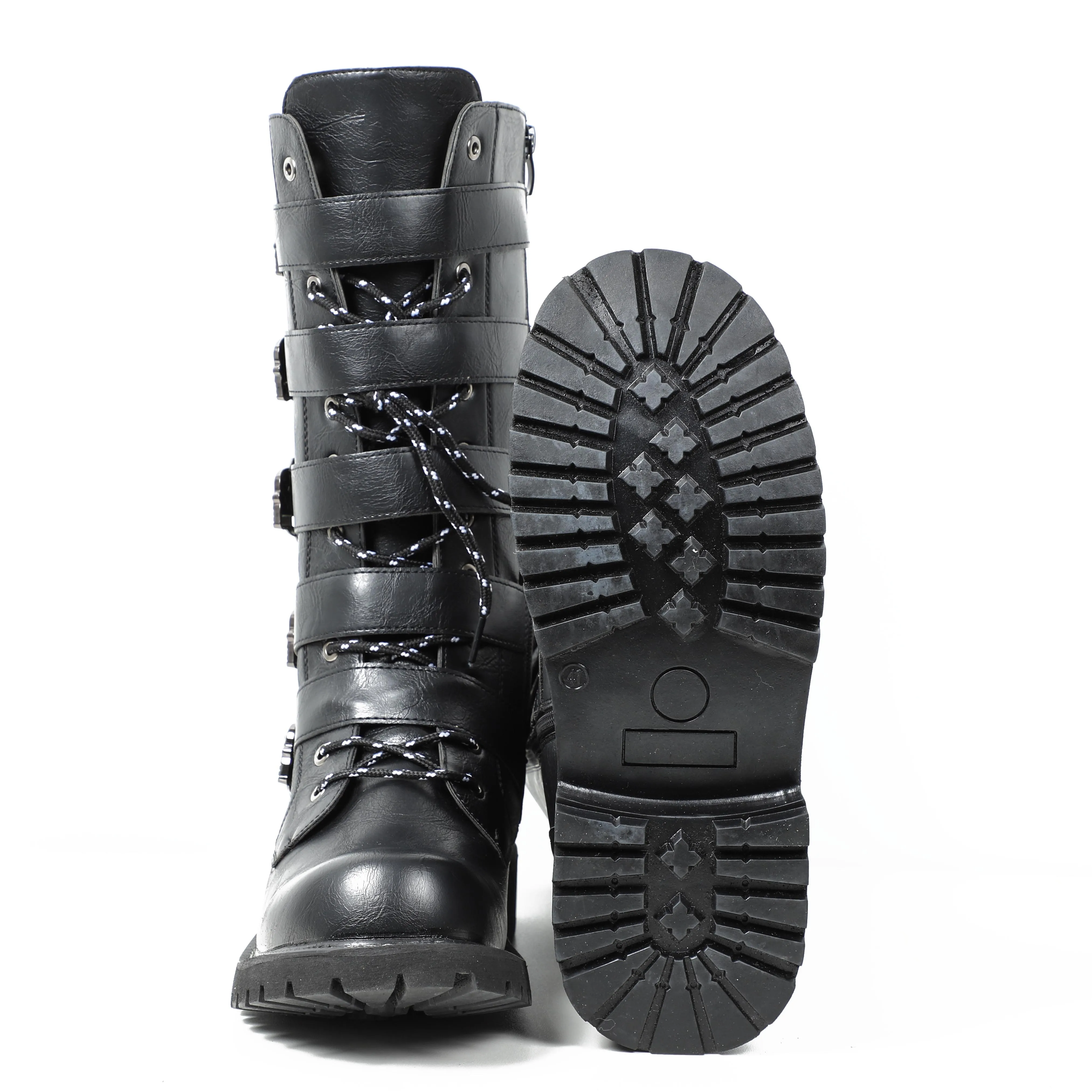 2023 Hot Sale Wholesale Fashion Style Outdoor Activity Combat Waterproof Gothic Motorcycle Punk Tactical Boots