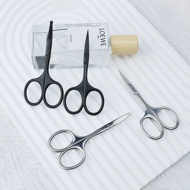 Professional Cuticle Nail Pedicure Beauty Tools Mini Scissors Stainless Steel Rounded Tip Facial Hair Nose Scissor Cutting
