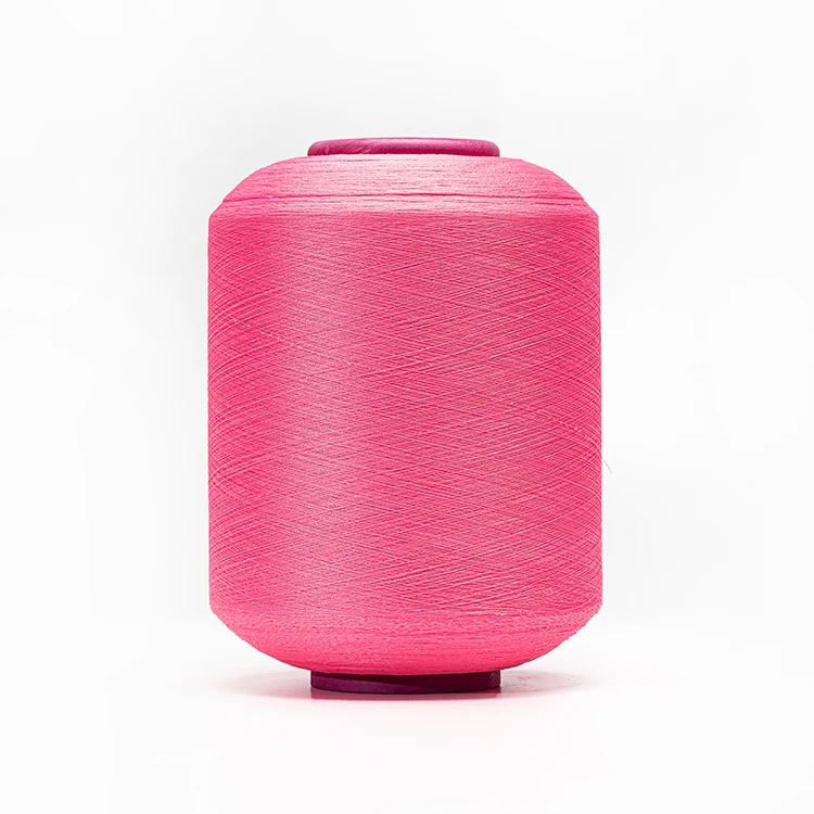 100% Polyester High Tenacity Yarn Manufacturer Colorful Polyester Dope dyed Yarn DTY 150D/48F HIM