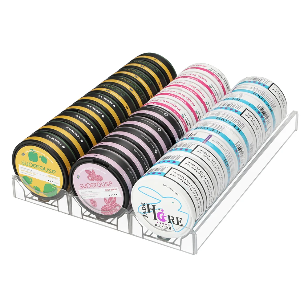 Hot Selling Smoke tobacco Pusher Circular Chewing gum Aluminum Nicotine Pouches Lip Round cigarette box Snus Pusher