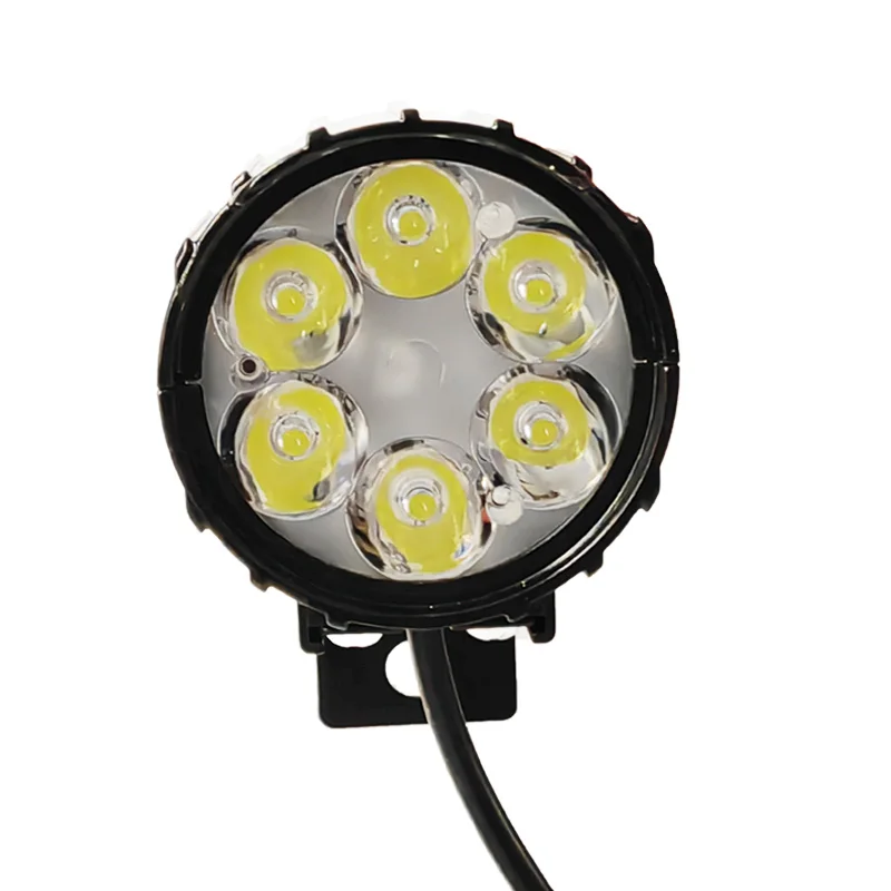 Wholesale horn headlight  Illuminated by six beads lamp  bicycle front horn light for Electric bicycle and Scooters