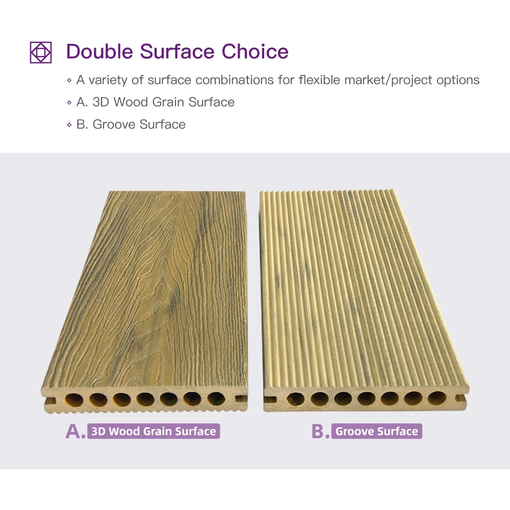 Support customization Wood Plastic Composite Decking Board Wpc Floor