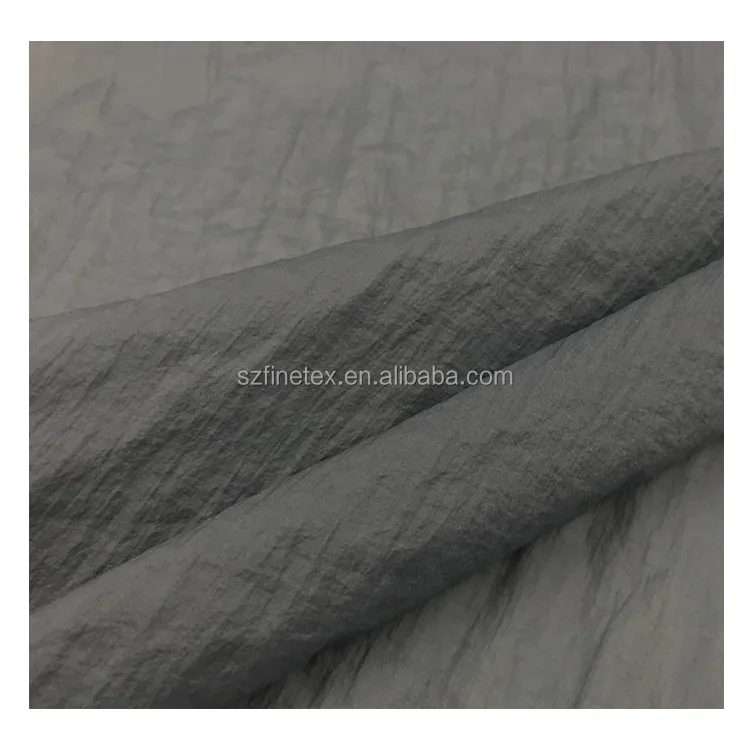 recycled ultra light nylon 20D 380T crinkle  nylon  sun proof fabric  anti UV for sun shade cycling clothes running clothes