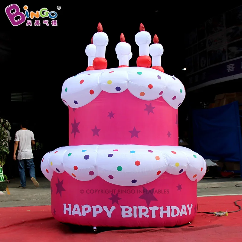 Factory Advertising Inflatable Food Design Inflatable Birthday Cake Giant Inflatable Cake For Events Decor